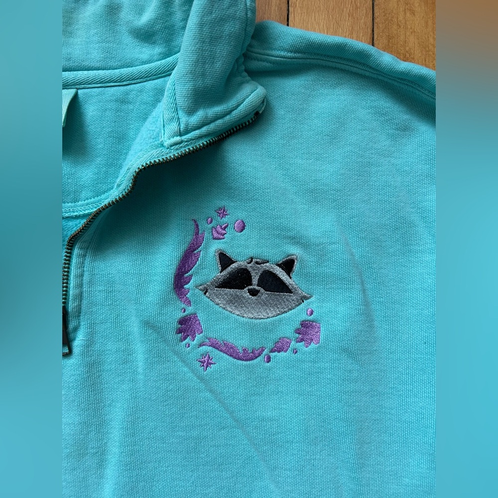 PLM Teal Quarter-Zip with Meeko Embroidery